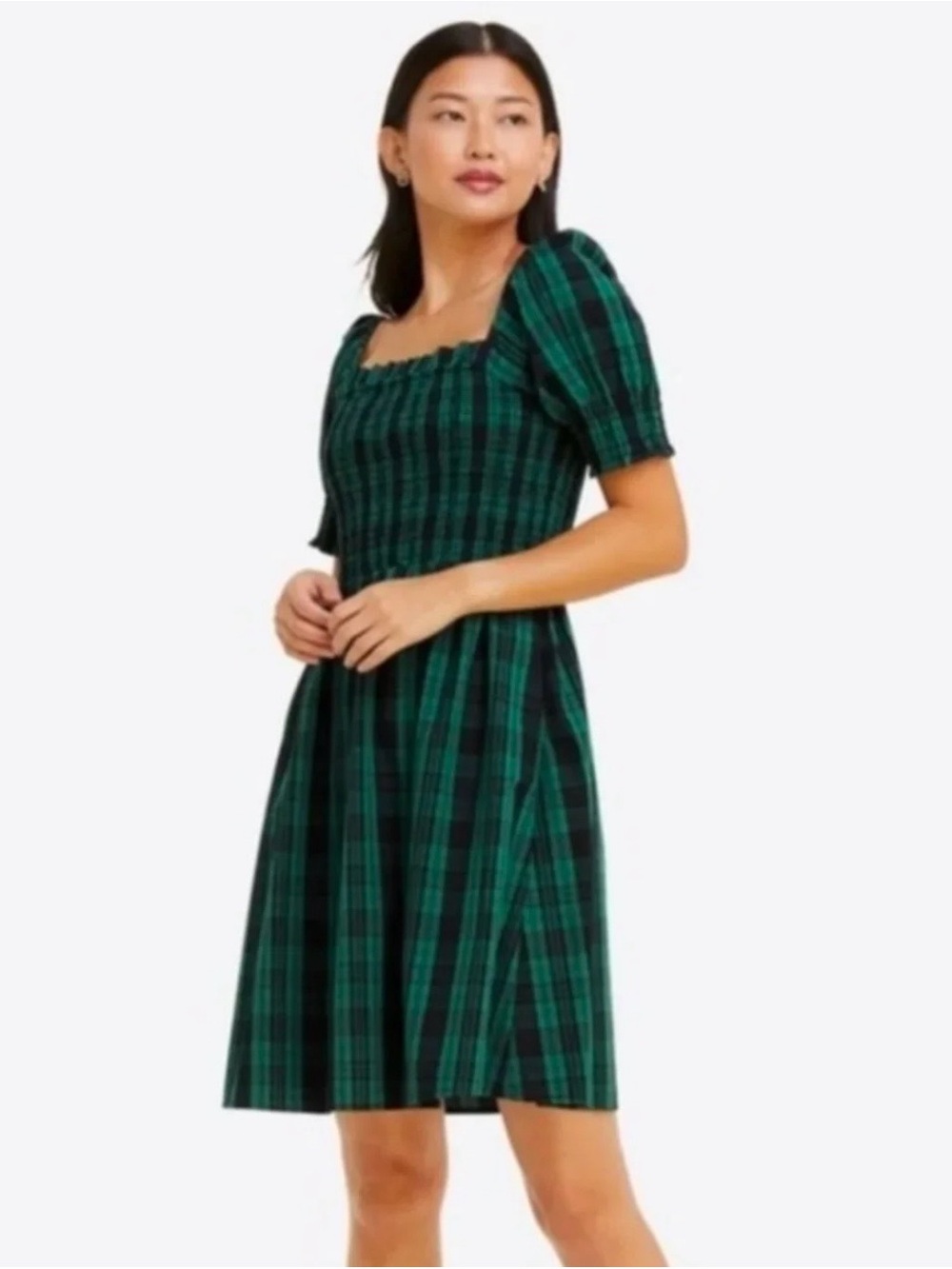 Draper James Plaid Holiday Smocked Dress - Worn Once